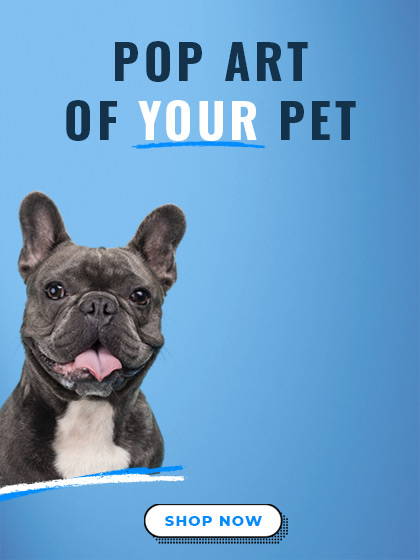 pop your pup pop art mobile banner image with french bulldog