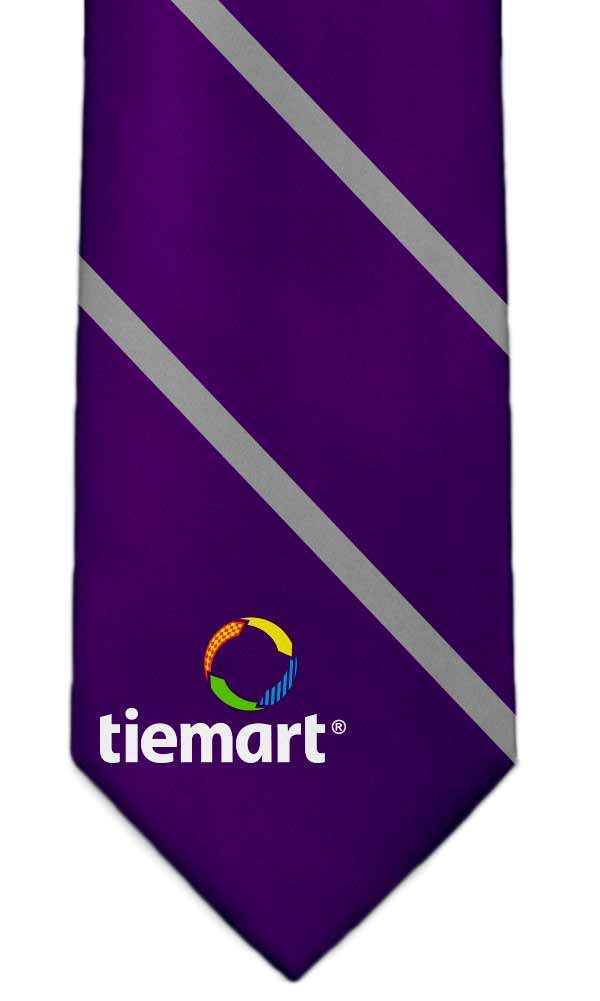 Custom logo tie design option 4, logo and thin stripes
