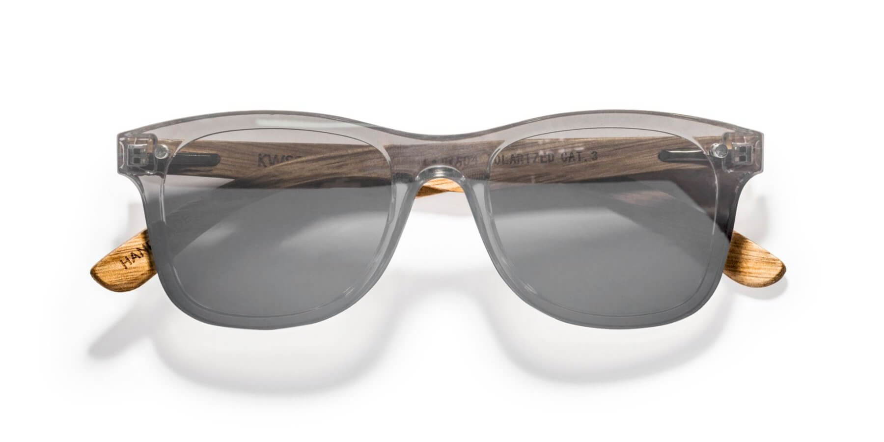 Kraywoods Rover, lunettes de soleil réfléchissantes en bois de zèbre avec verres miroir polarisés