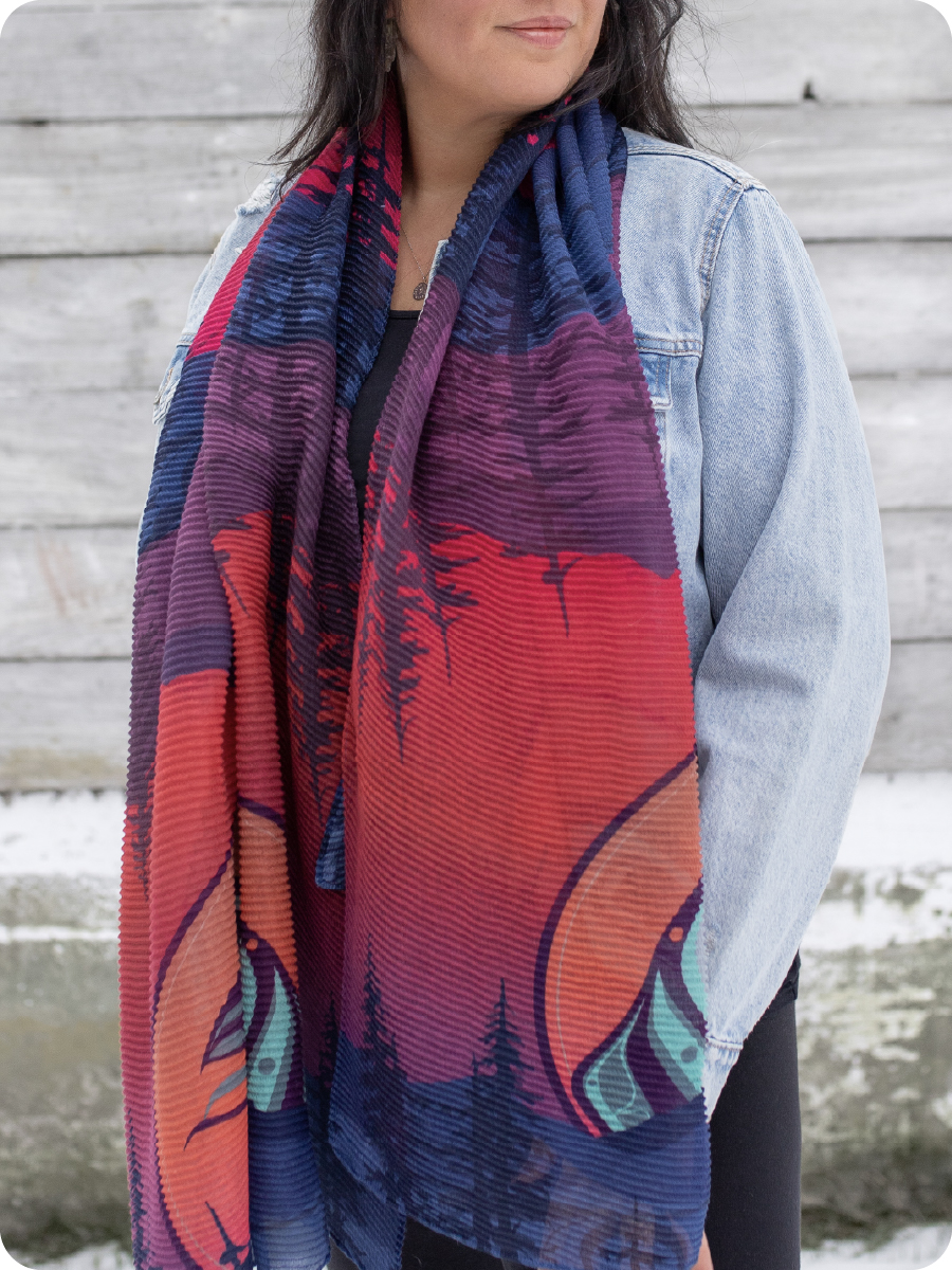 Scarves featuring authentic Indigenous artwork — Native Northwest