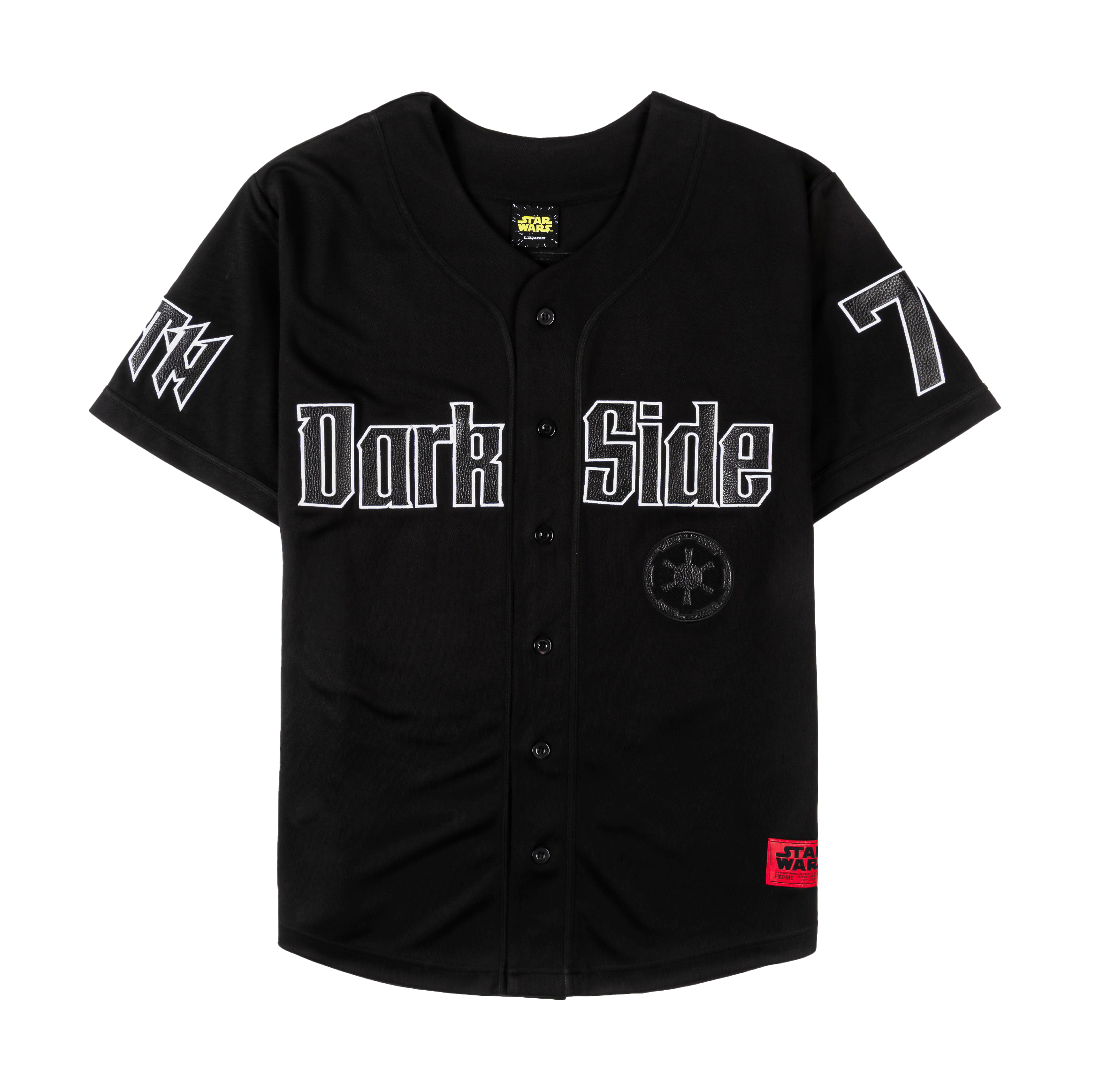 Black baseball jersey with 