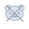 icon showing a pig with a slash over it