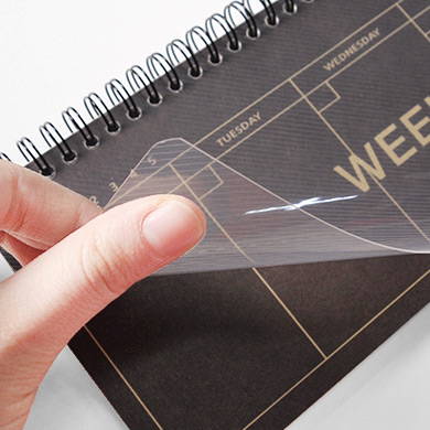 PP cover - 2young Wirebound kraft long dateless weekly desk planner