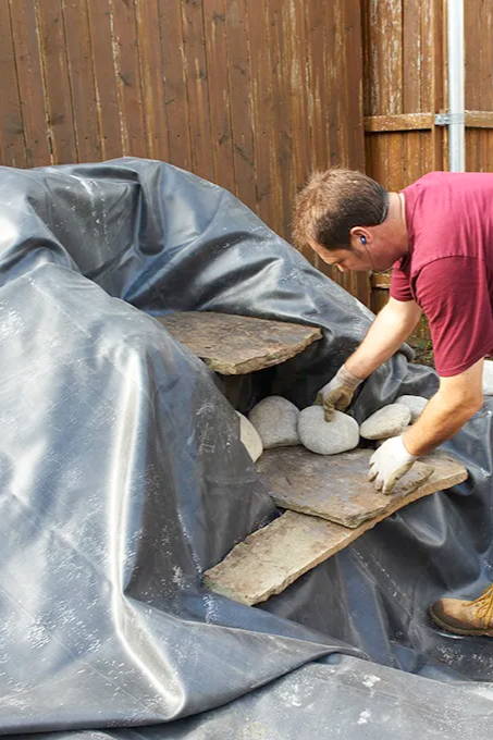 Building your own spillway with rocks