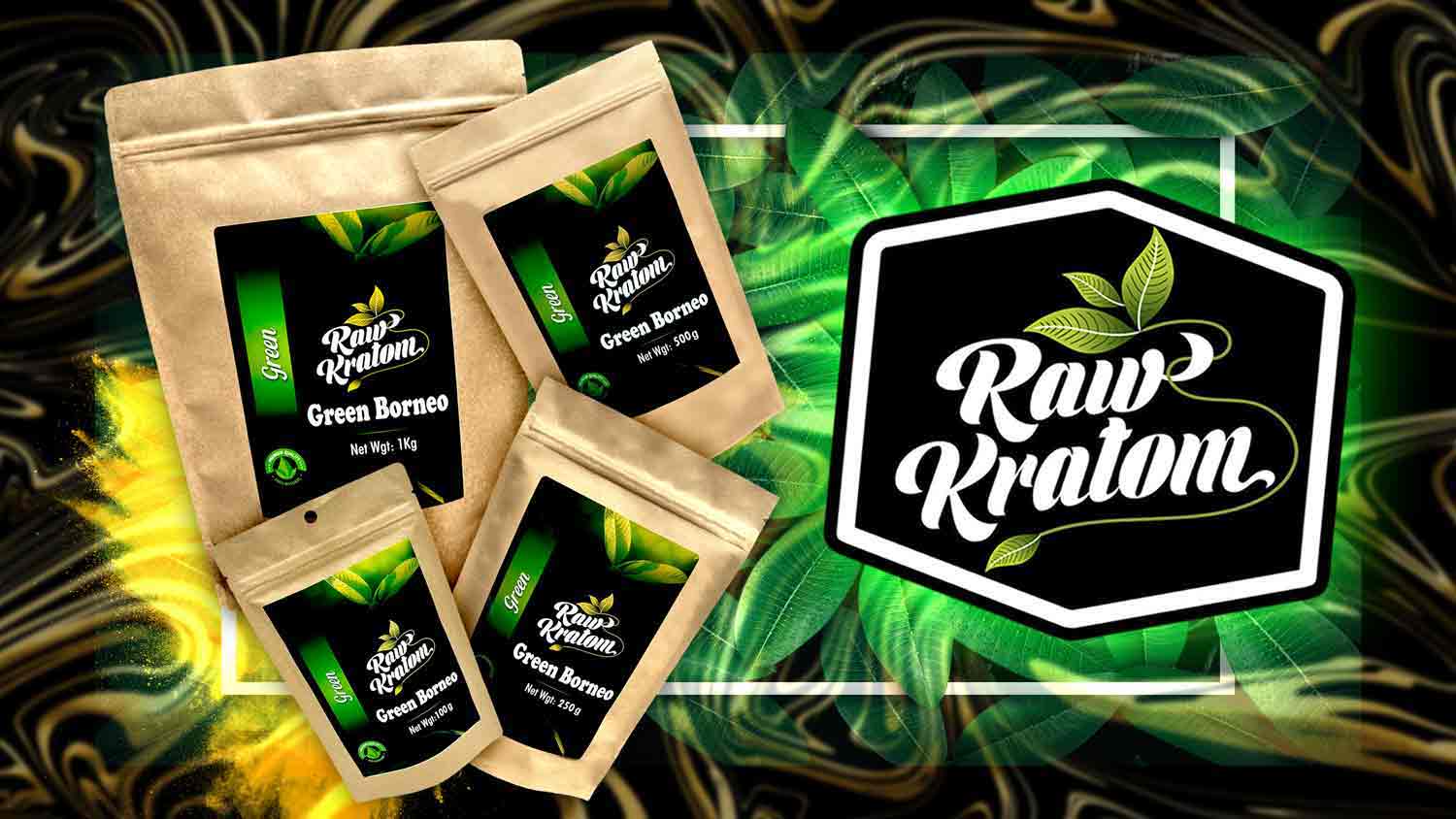 Raw Kratom Powder Green Borneo 100g, 250g, 500g, & 1,000g
