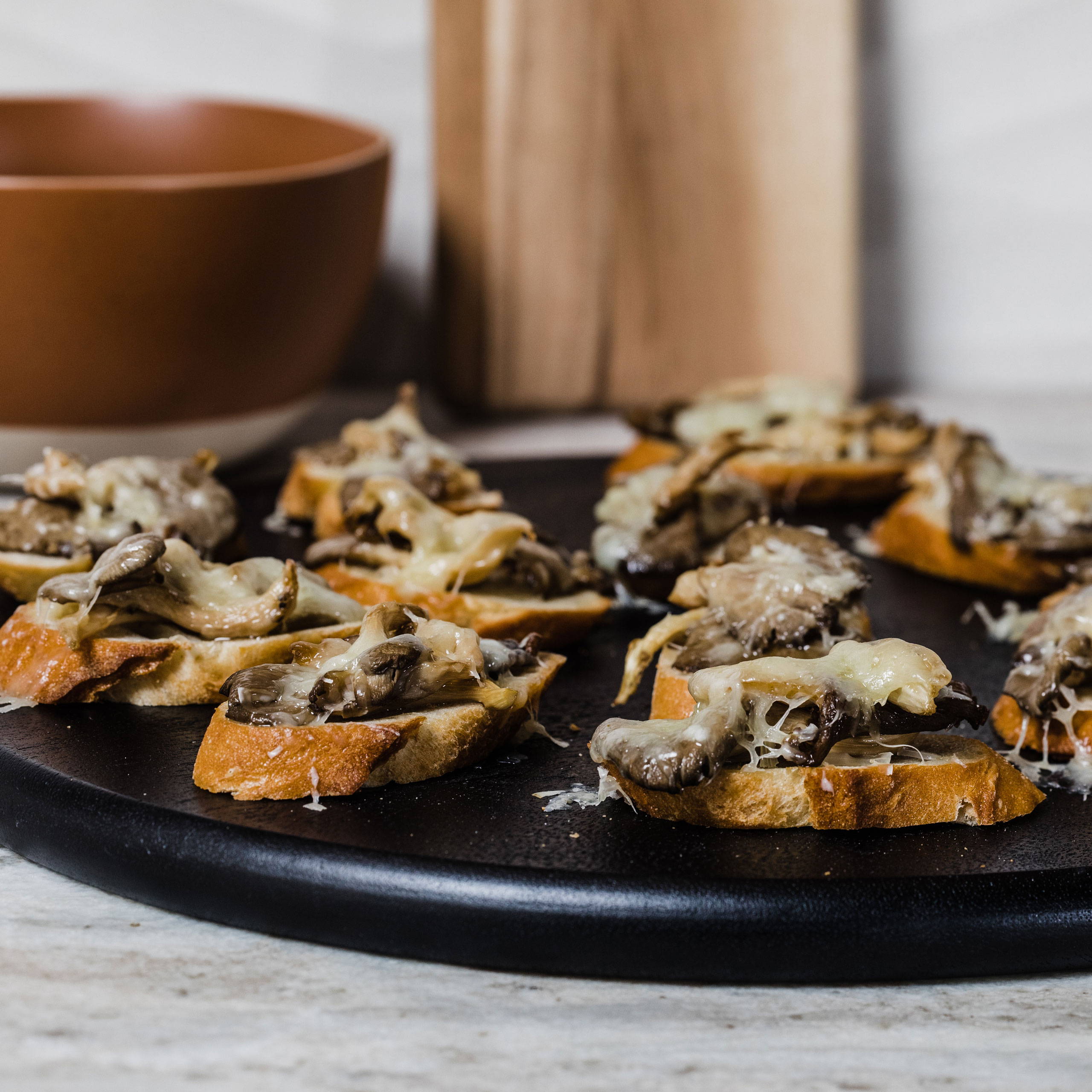 Roasted Mushroom & Gruyère Toasts