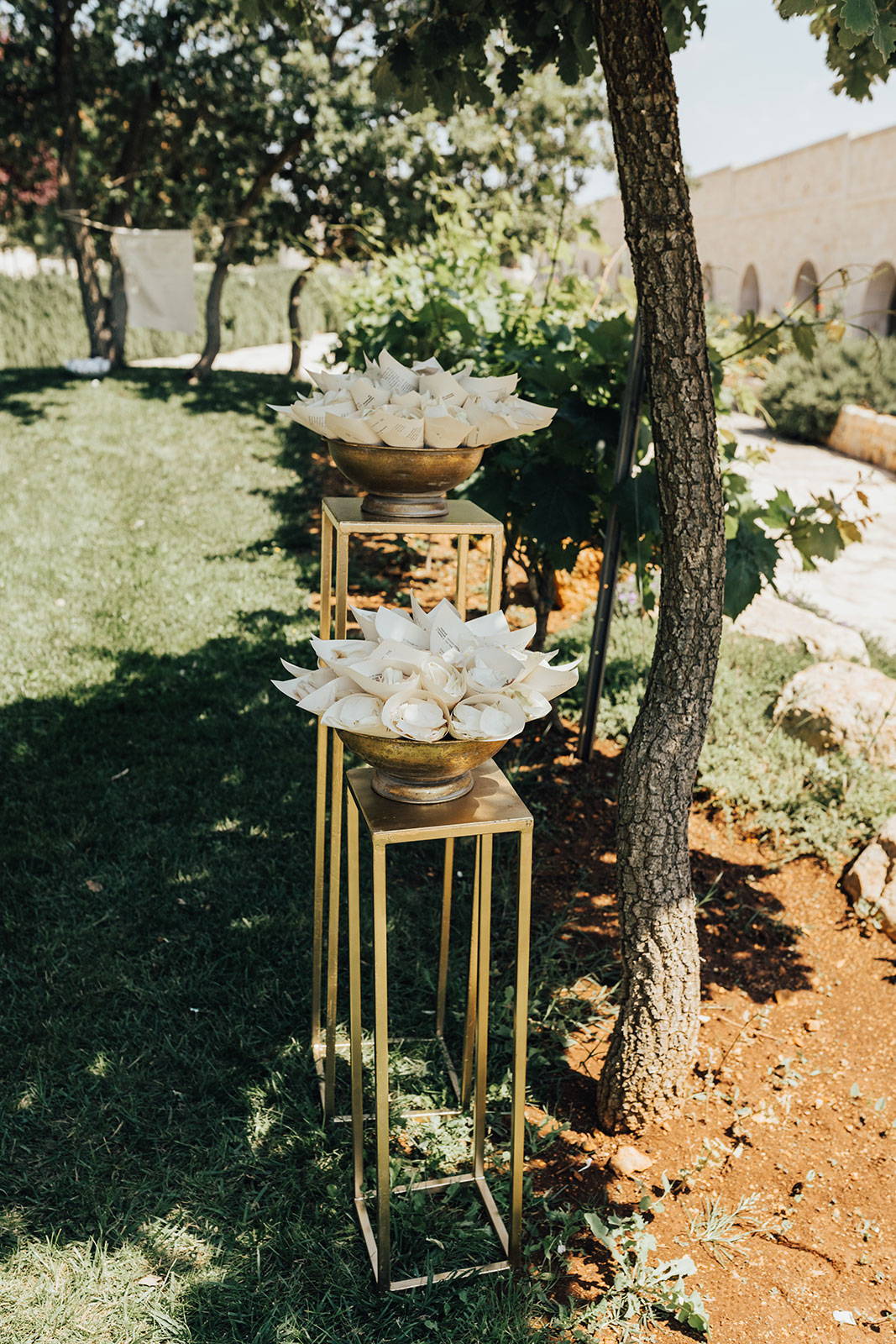 Small florals in golden basket