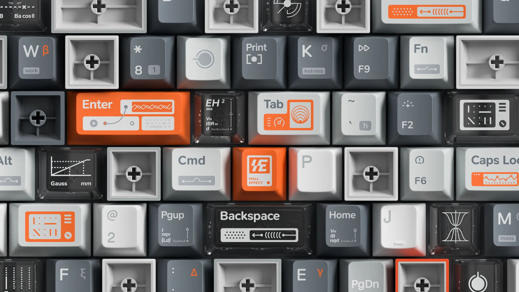 Keycaps perfil Cherry em PBT double-shot