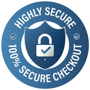 Highly secure badge for 100% secure checkout.