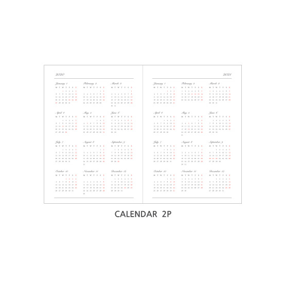 Calendar - O-CHECK Eco-friendly 2020 A6 dated daily diary planner