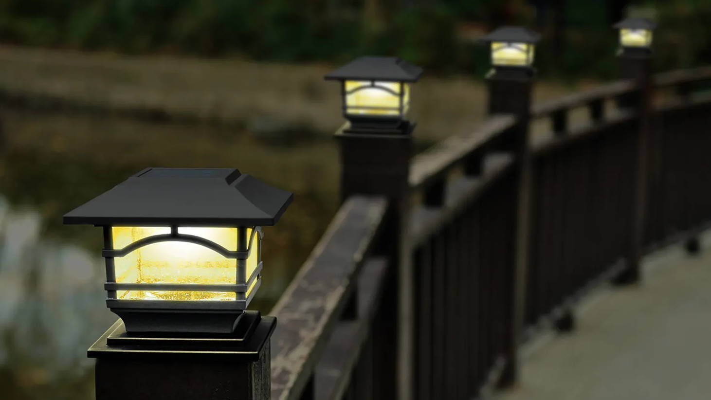 Davinci Solar Outdoor Lights Lighting for Deck Post Fence Steps or Dock B... 
