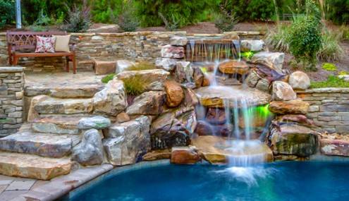 Swimming Pool Features That Will Make, Inground Pool Waterfalls Rock