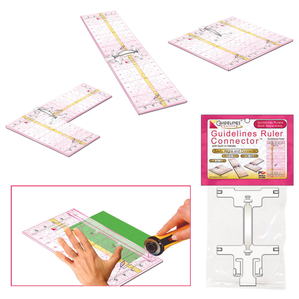 Guidelines4quilting Handle/Multi-Width Ruler Connector