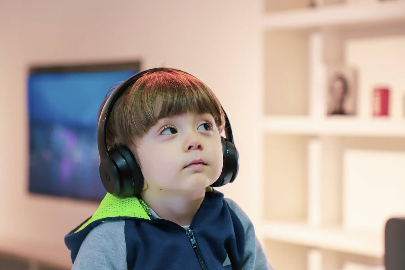 Boy Wearing Headphones