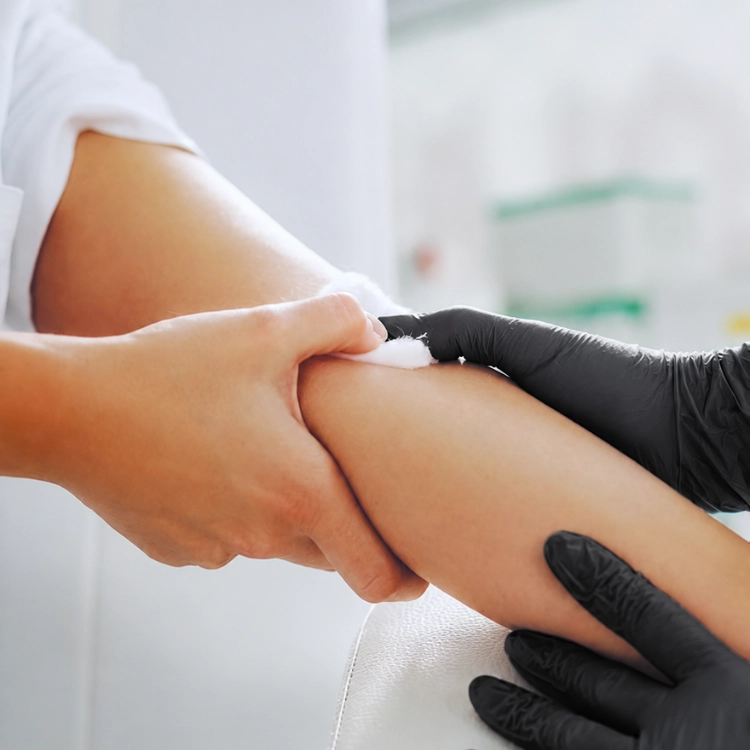 Paitent getting Blood Drawn at prolase Clinic