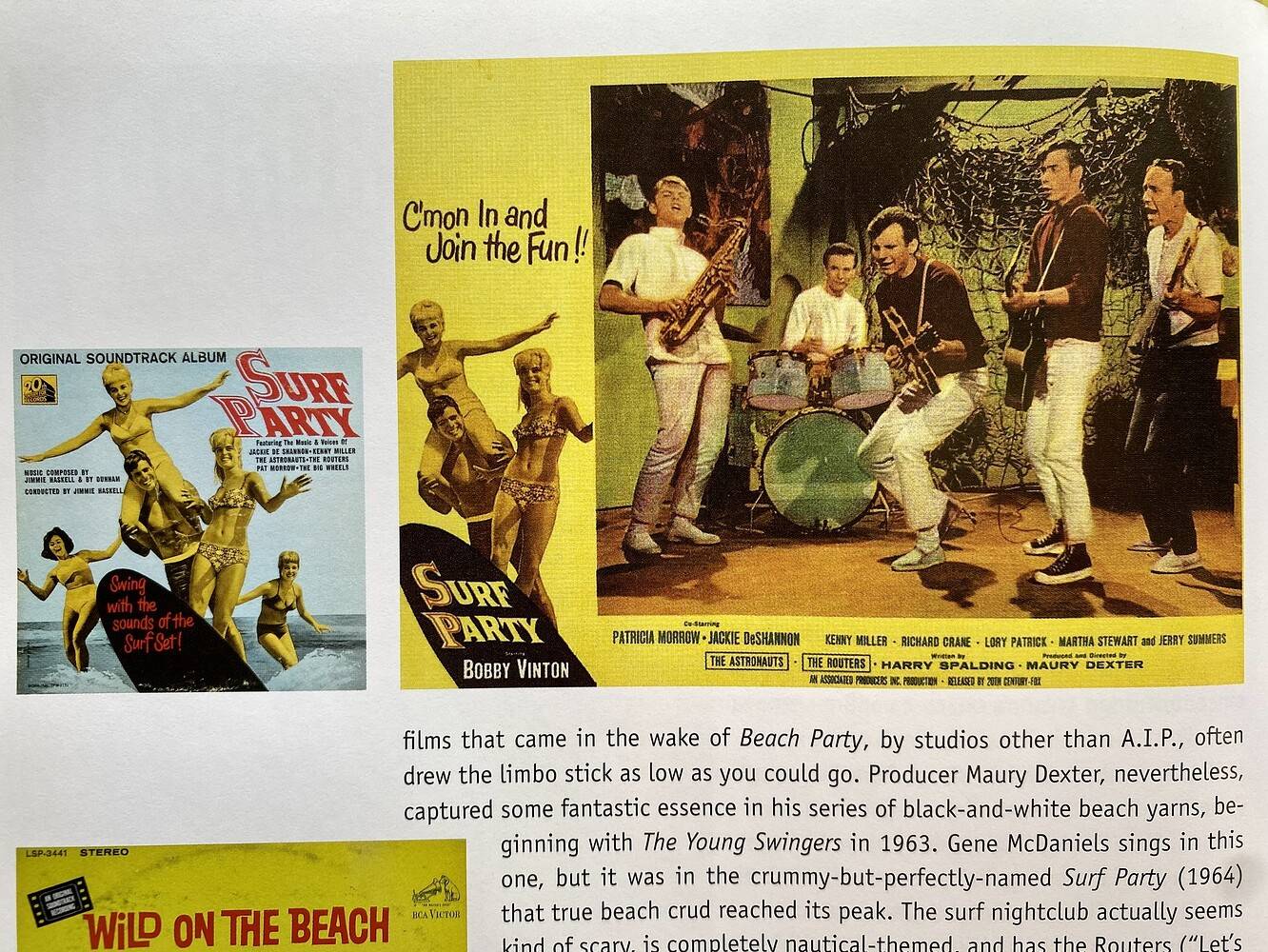 Surf movie advertisements including Surf Party.
