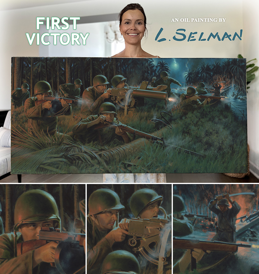 Battle of Tenaru River original painting