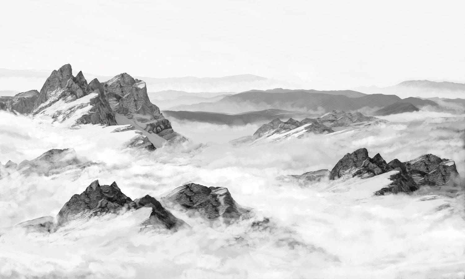 panoramique montagne sur mesure - déco chalet - muralconcept