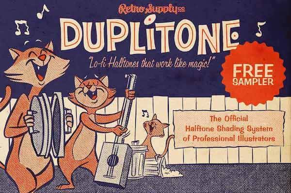 DupliTone Lo-Fi Halftone brushes by RetroSupply Co.