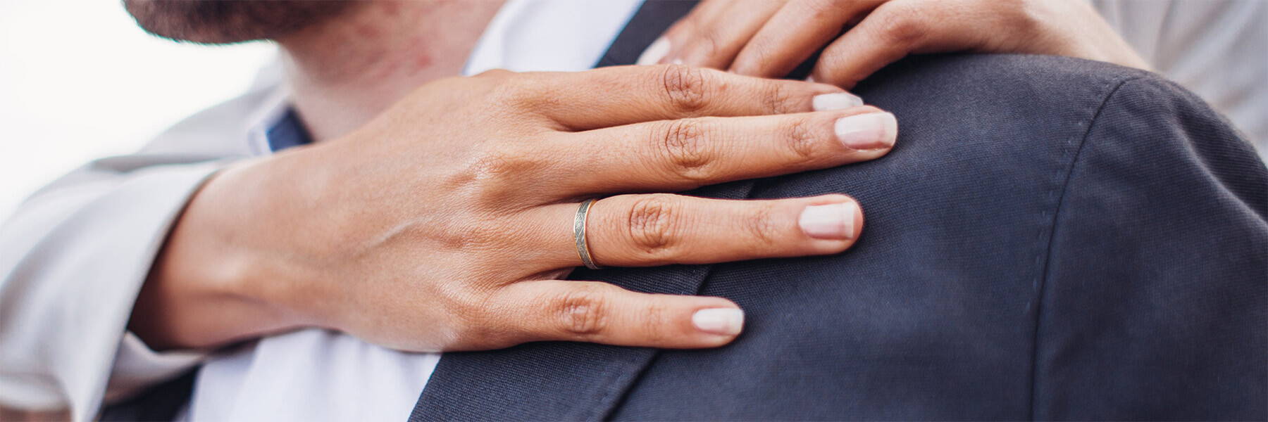 Woman Wearing Wedding Ring on Right Hand