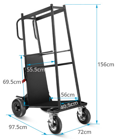Proaim Vanguard Cart for Holding C-stands | Payload: 364kg / 800lb.