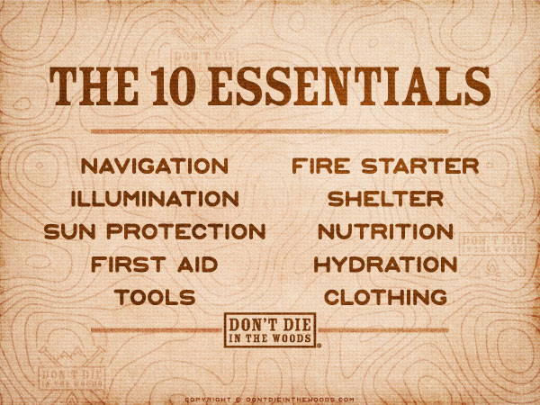 The Ten Survival Gear Essentials – Don't Die In The Woods