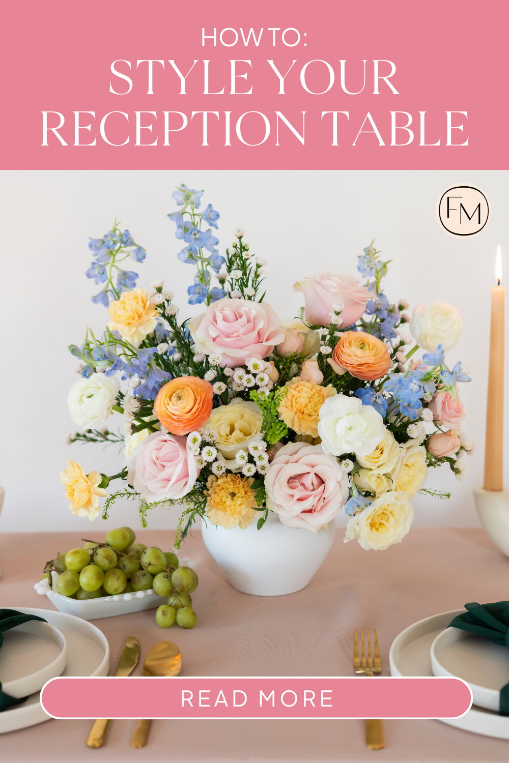 how to style reception table