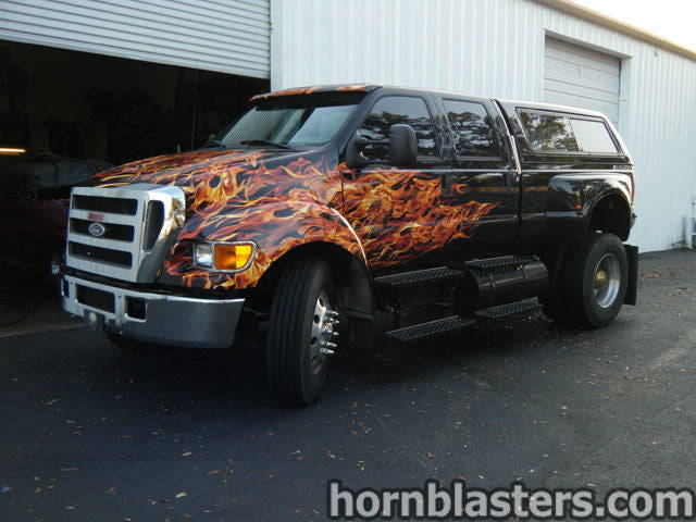 Enhanced Customs's 2009 Ford F650 Heavy Duty Train Horn Install