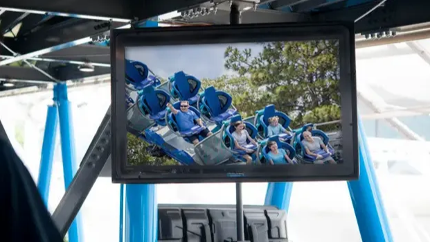 The Park Roller Coaster Outdoor Digital Signage and TV Display Case for Ride Line