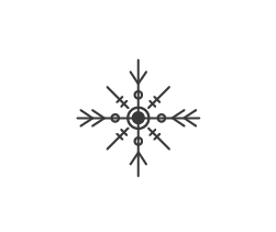 An illustration of a snowflake