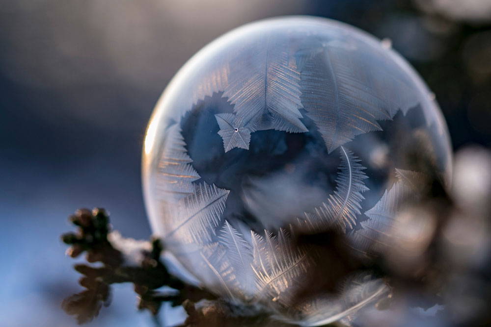 Frozen Ball - photo by Aaron Burden on Unsplash