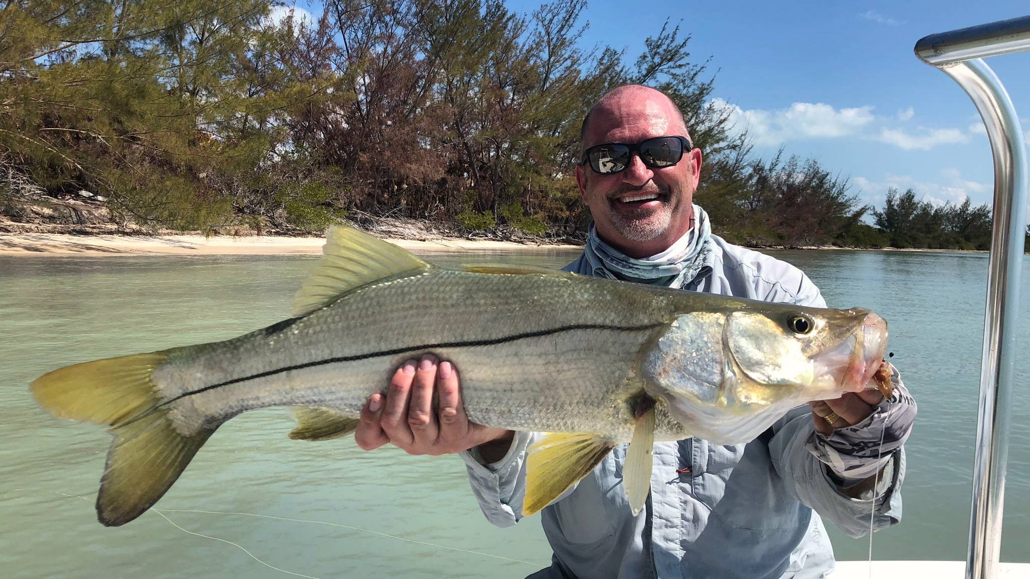 Tony Robins with a Snook from Cuba Zapata