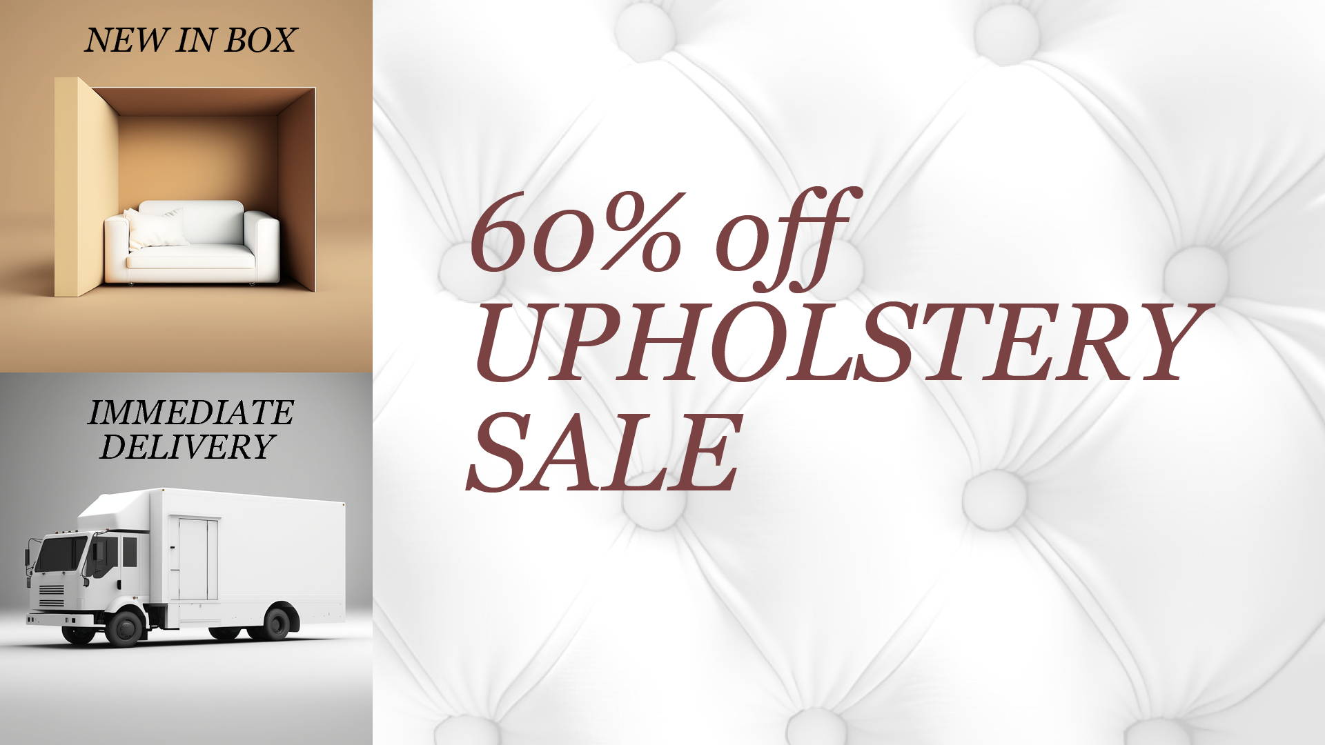 60% off Upholstery Sale