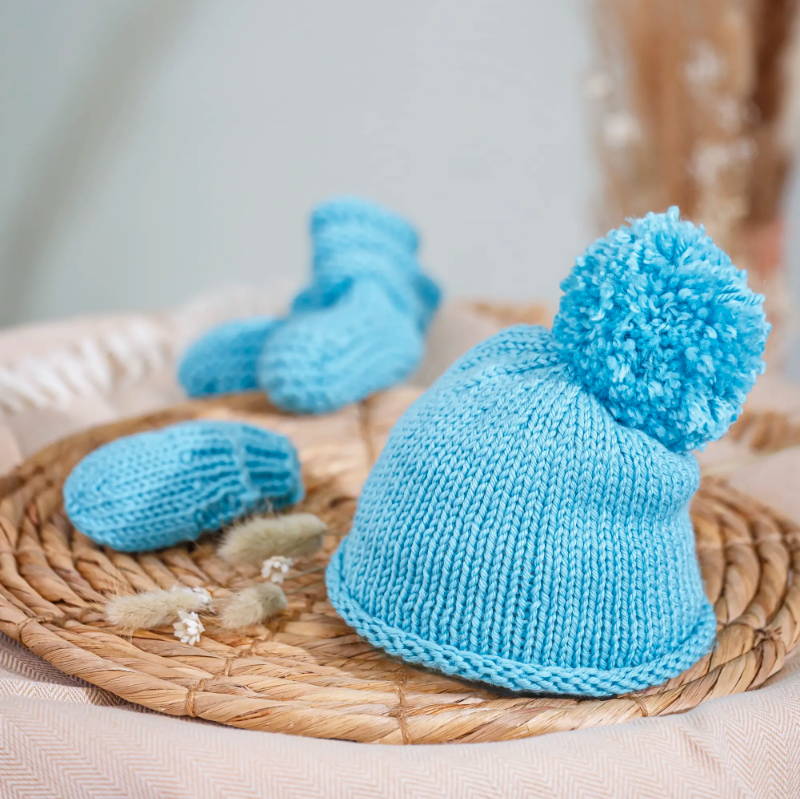 learn to knit a baby hat and booties