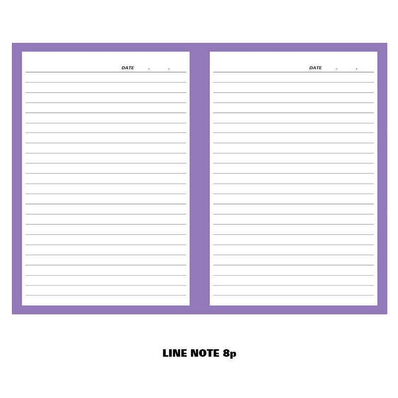 lined note - Ardium Color point 128 days dateless study planner
