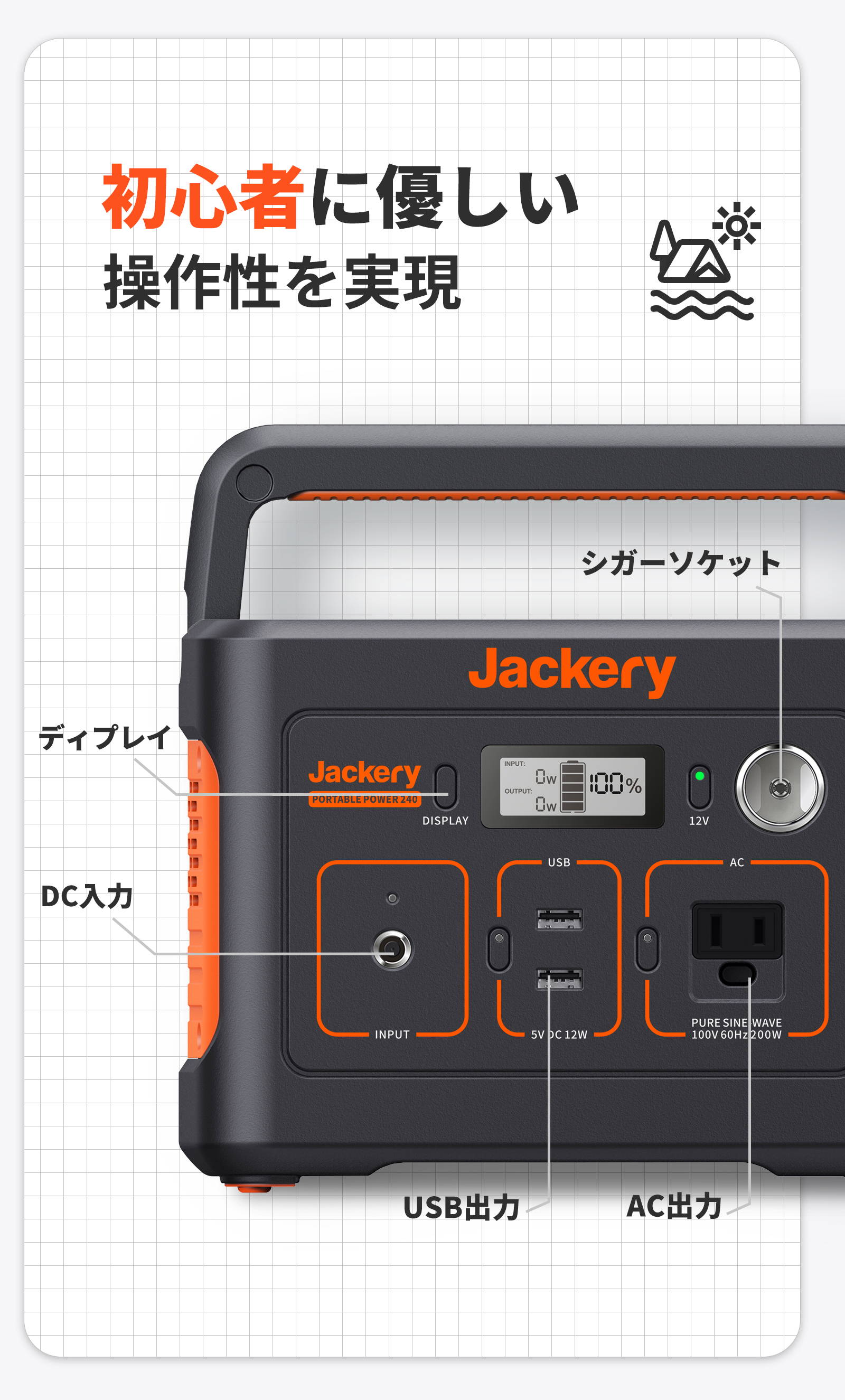Jackery ポータブル電源 240+ソーラーパネル 60 – Jackery Japan