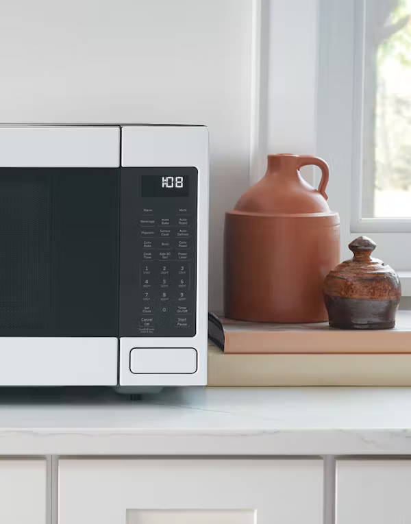 matte white microwave 