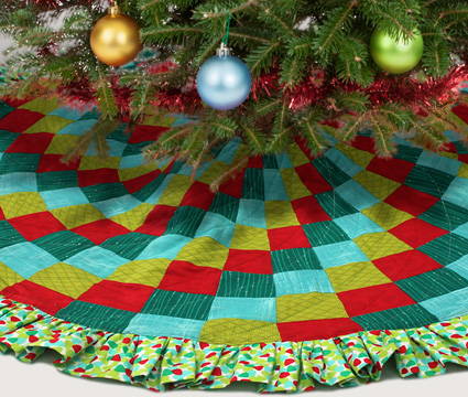 Speedy Spiral Christmas Tree Skirt