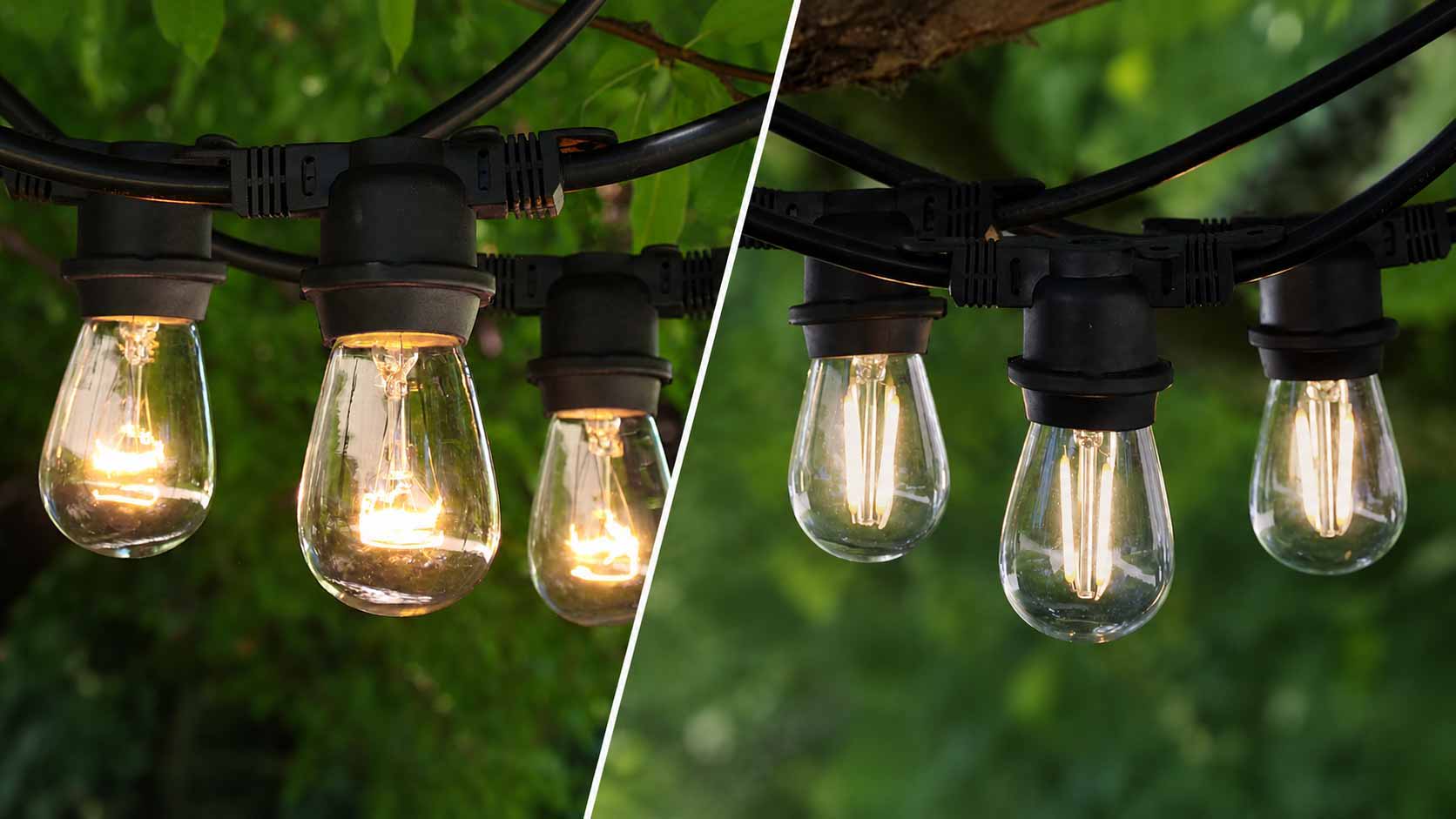 Incandescent vs. LED bulbs