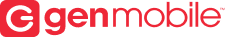 Logo of Gen Mobile in red text.