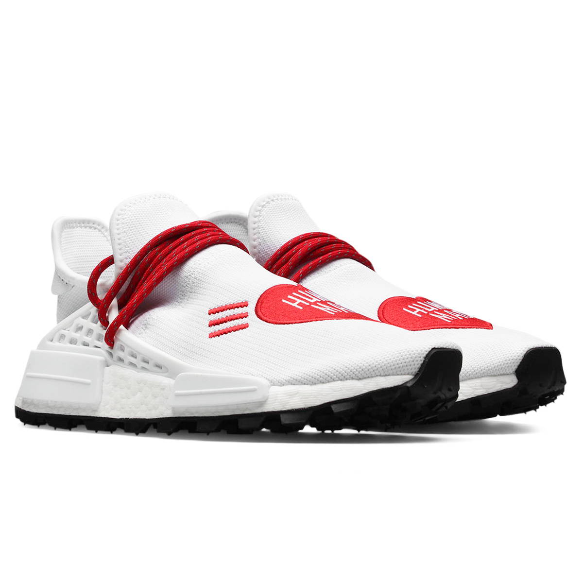 human race white and red