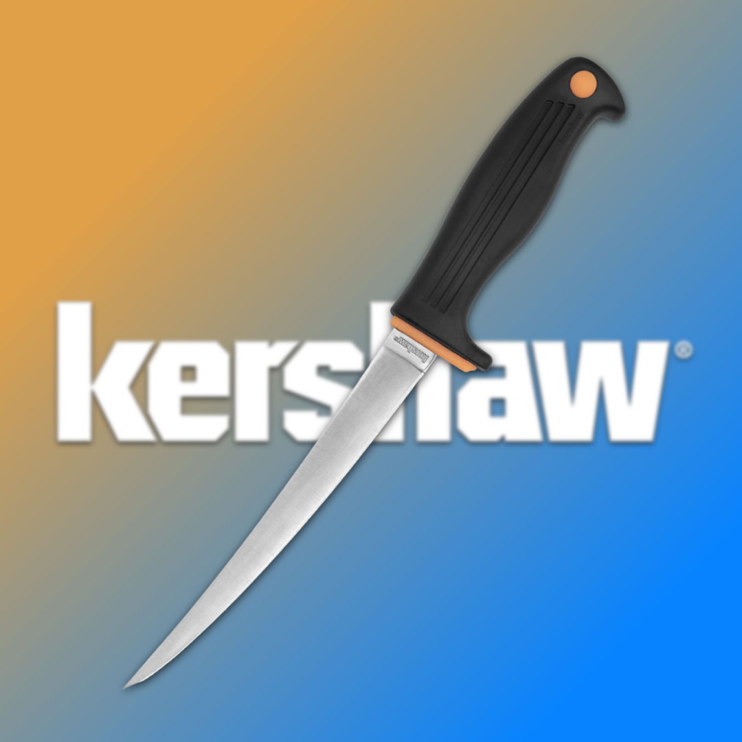 Kershaw knife on a gradient background.