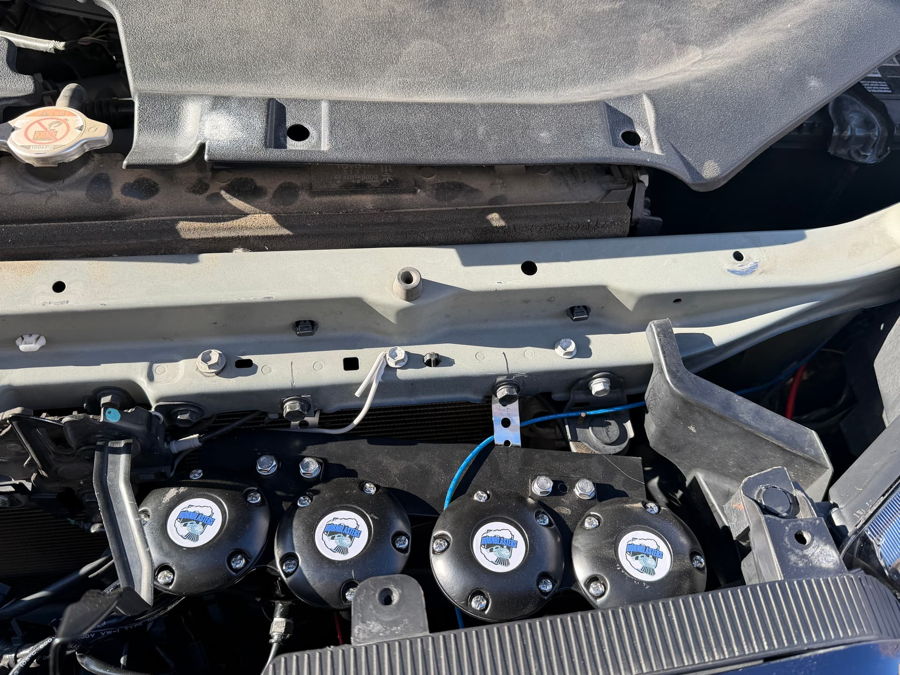 Close-up of 4-Chime 3-Liter air horn bells mounted on Toyota 4Runner HornBlasters gallery photo 3