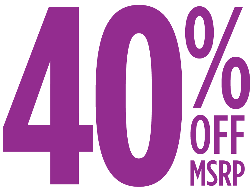 40% OFF MSRP
