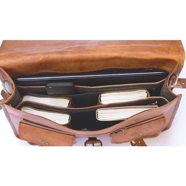 Men's Leather Laptop Bag 17 Inch Laptops - Vintage Messenger Satchel ...