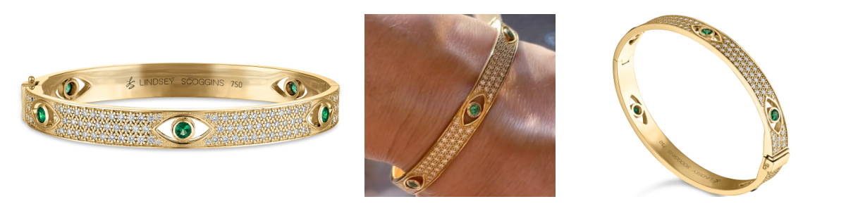 18k gold evil eye bracelet