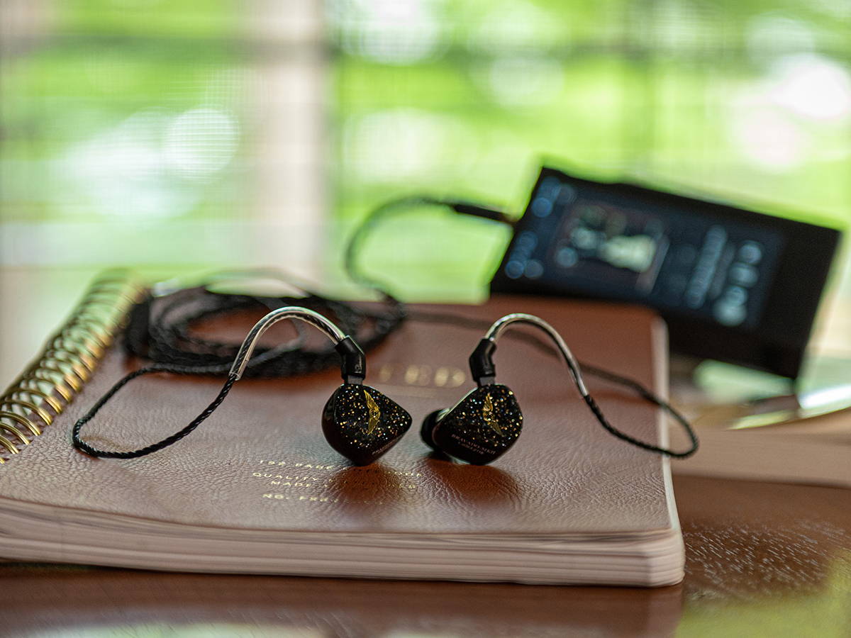 Empire Ears Bravado MKII with Black Dragon IEM Cable and Astell&Kern KANN Alpha DAP  on notebook