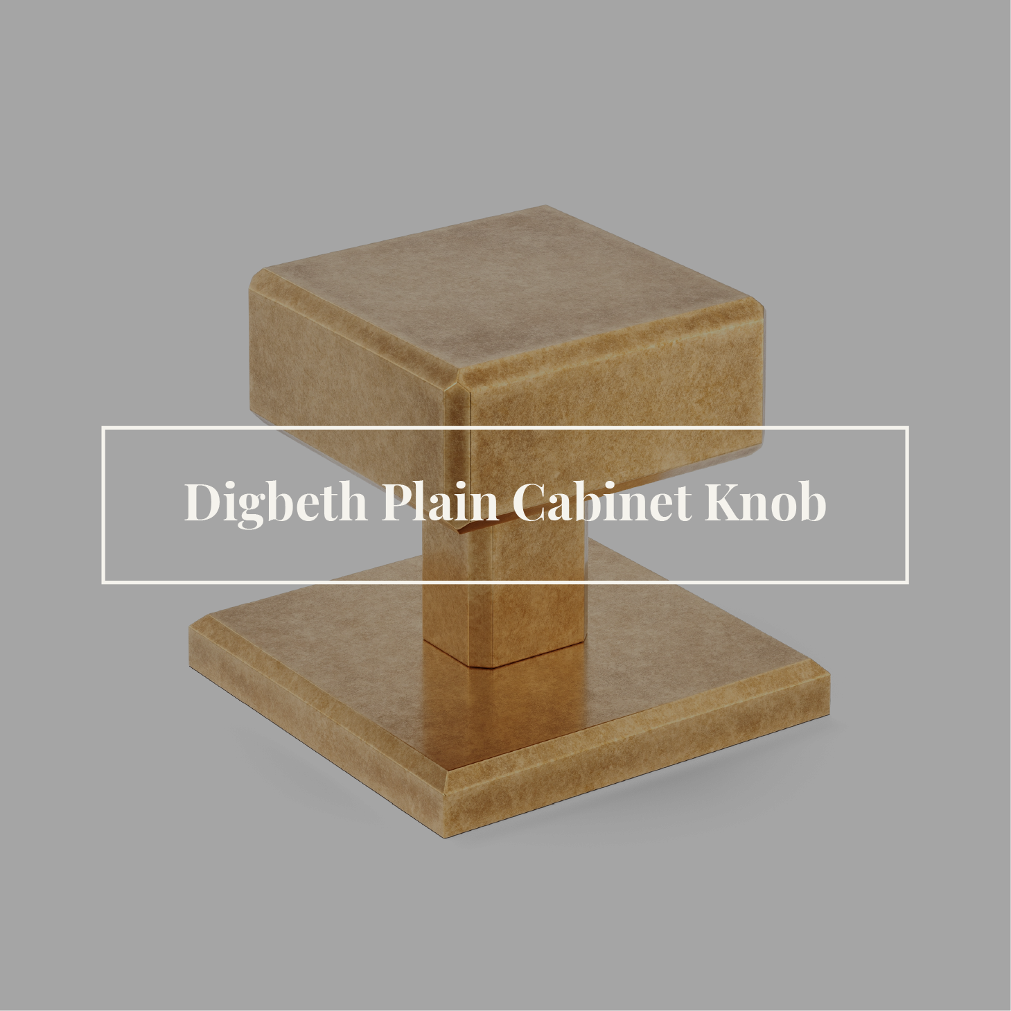 Digbeth Plain Cabinet Knob with Backplate