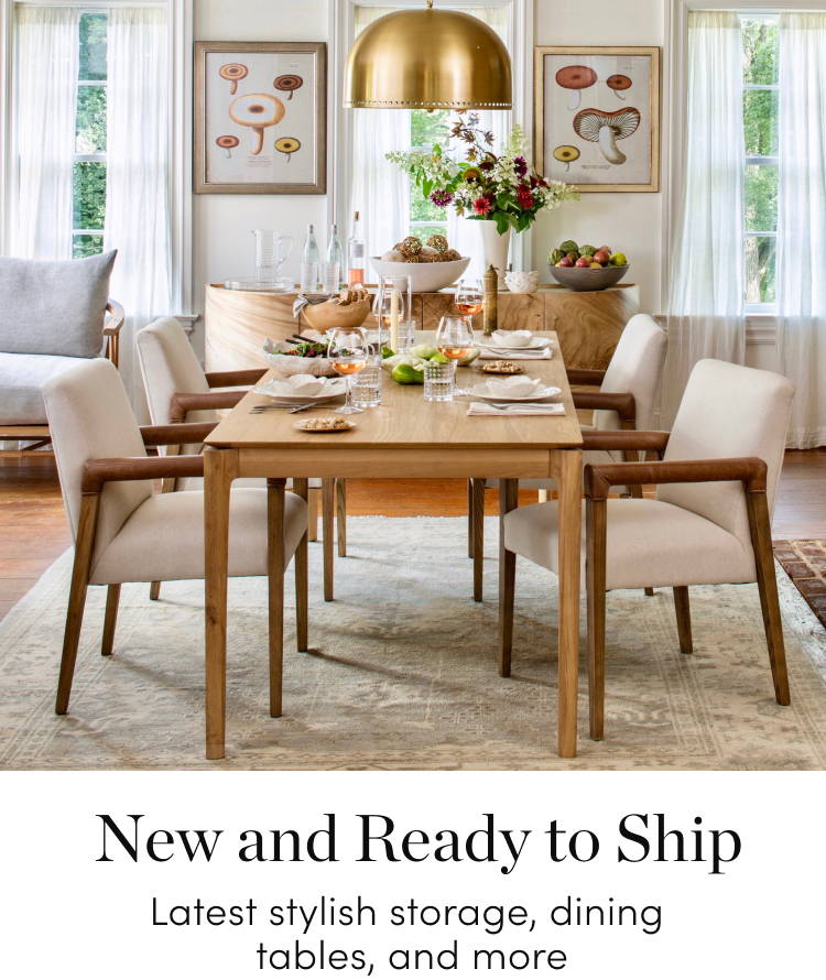 New and Ready to Ship. Latest stylish storage, dining tables, and more