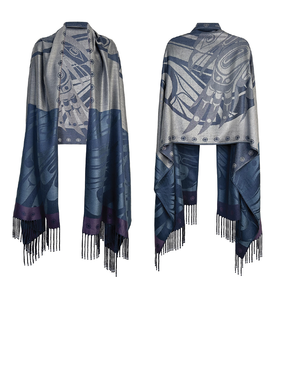 Raven Moon Shawl by Allan Weir, Haida